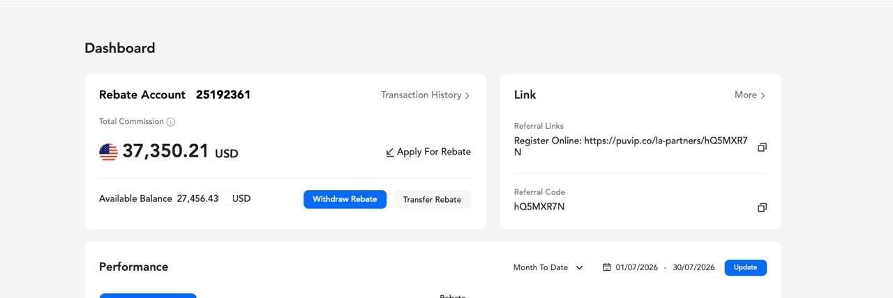 Partner rebate account result